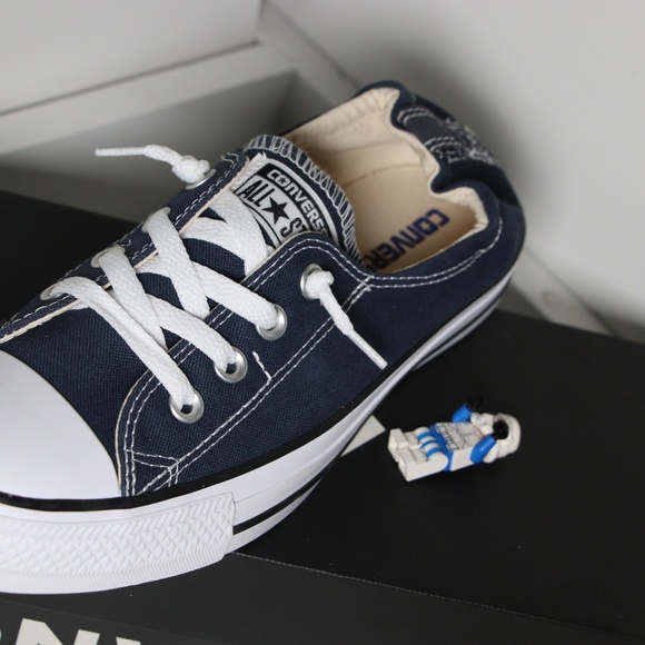 Navy Blue Converse Shoreline All Star Slip Ons - Picture 4 of 7